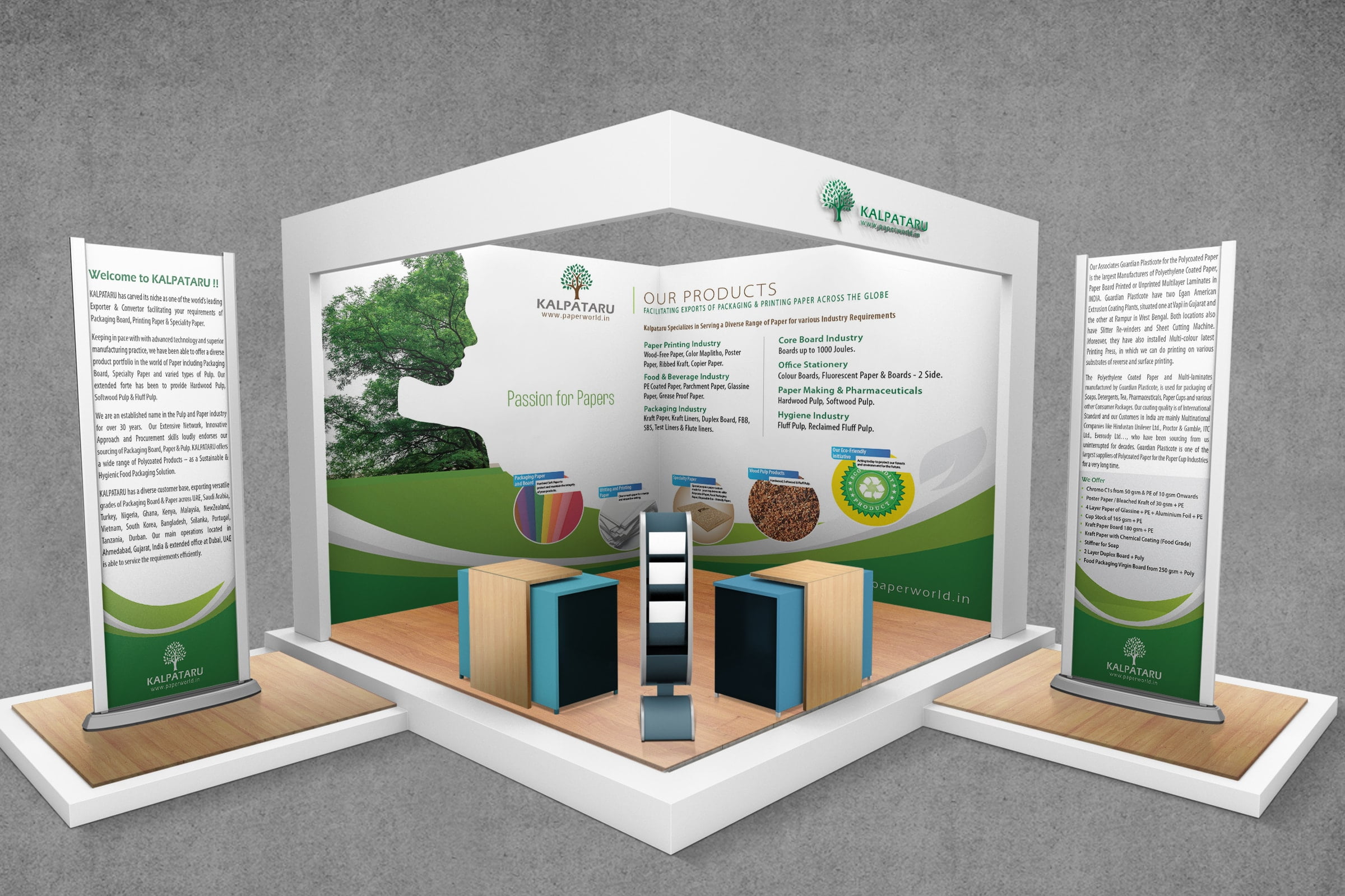 Exhibition Stall Design - Paper Manufacturer & Exporter in Ahmedabad | Dubai | Vadodara