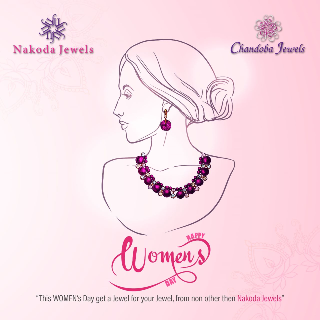 Womens Day Social Media graphics, Jewlery post for women's day 