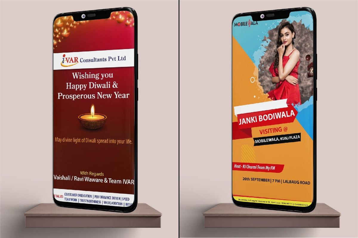 Mobile Store Frond side Light Board Design
