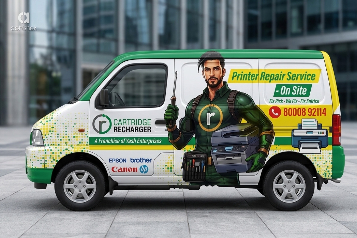 Printer Repair Service Van Graphics & Vehicle Branding