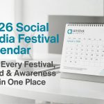 2026 social media festival calendar banner, digital planner image, yearly marketing calendar