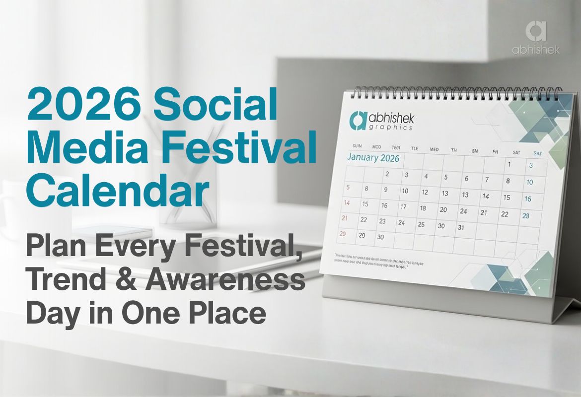 2026 social media festival calendar banner, digital planner image, yearly marketing calendar